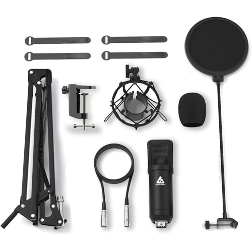 Audio Array AM-C2 XLR Condenser Microphone Kit | Boom Arm, 2M Cable, Pop Filter & Mic Cover | Compatible with Audio Interface, Mixer & preamp | Recording, Podcasting, Streaming, Home Studio (Black) - Image 2