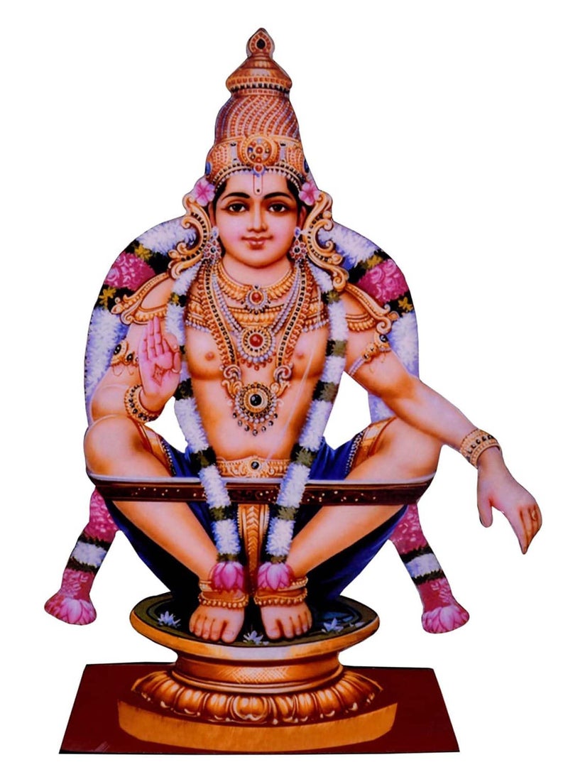 Vils Sabarimala Lord Shree Ayyappan/Iyappan Divine Holy Blessing Photo Frame for Pooja/Gift (3.5 X 6 inch)- Multicolor - Image 4