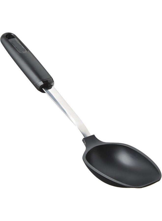 Bexter Everyday 13-Inch Flat Edge Basting Spoon – Heat Resistant Nylon Head (Safe to 400°F) with Stainless Steel Connection – Safe for Nonstick & Ceramic Cookware, Durable Kitchen Spoon - Image 1