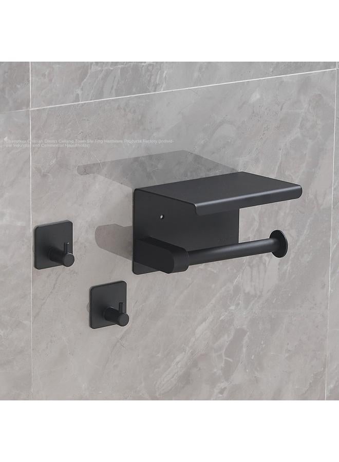 Bluejw Stainless Steel Tissue Holder Roll Paper Holder Toilet Toilet Paper Holder Punch-free Tissue Holder Phone Holder Hotel Project - Image 5