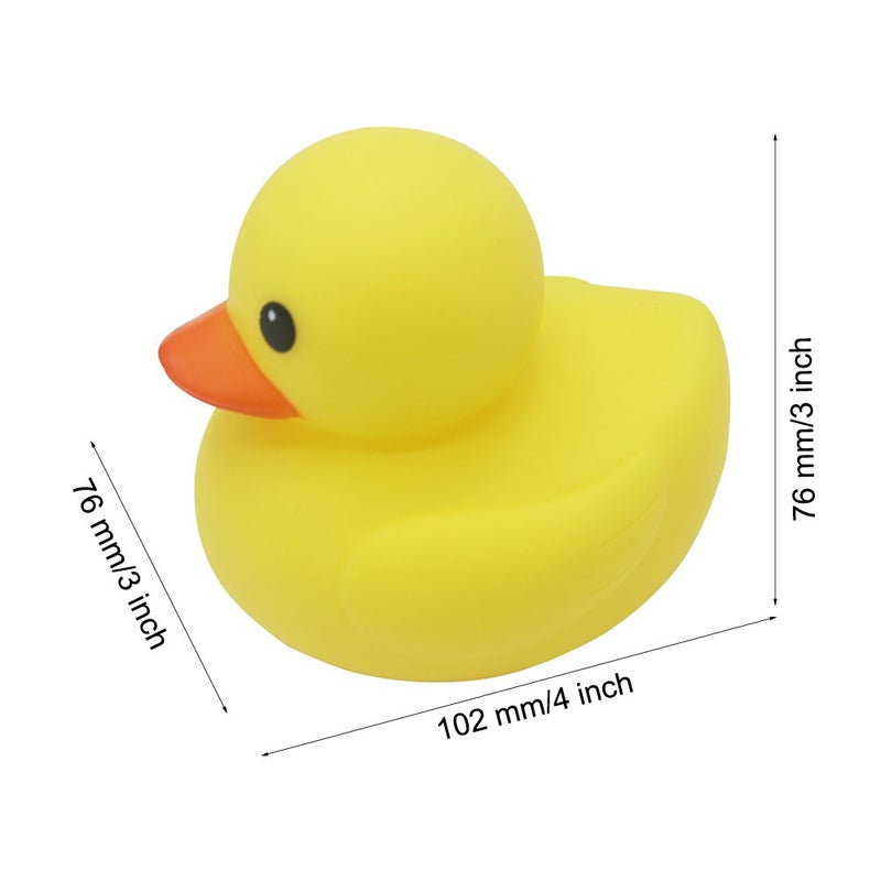 MYLIFEUNIT 4 inch Yellow Rubber Bath Ducks for Child - Image 4
