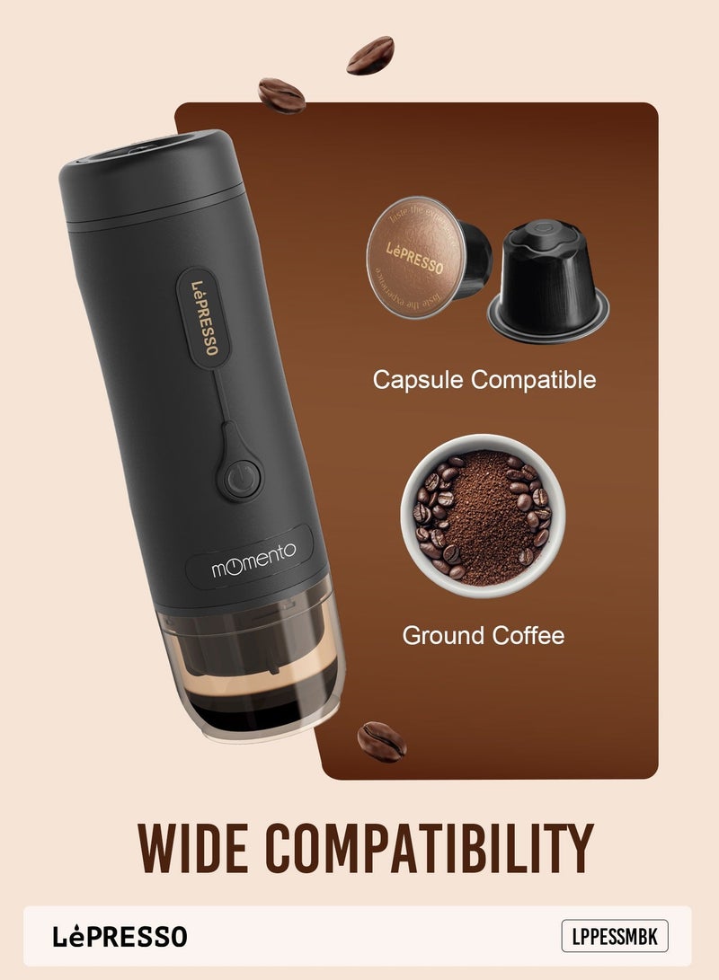 LePRESSO Portable Espresso Maker, Nespresso Capsules Compatible, Direct Extraction, 200ml Water Tank, Rechargeable, Portable Coffee Maker, Compatible With Nespresso Capsules & Powder, Ideal for Camping, Outdoor and more - Image 4