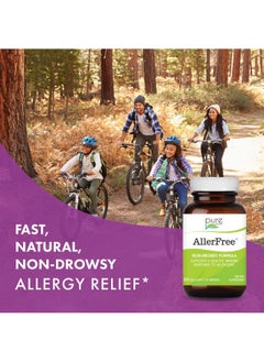 PURE ESSENCE LABS Allerfree Natural Allergy Support Supplement Non Drowsy Pills For Sinus And Nasal Health Seasonal Allergies With Enzymes And Herbs 60 Capsules  - Image 4