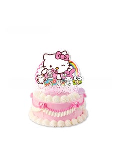Generic KT Cat Party Paper Plates Kids Birthday Supplies Large plug row 1PCS-KT cat 