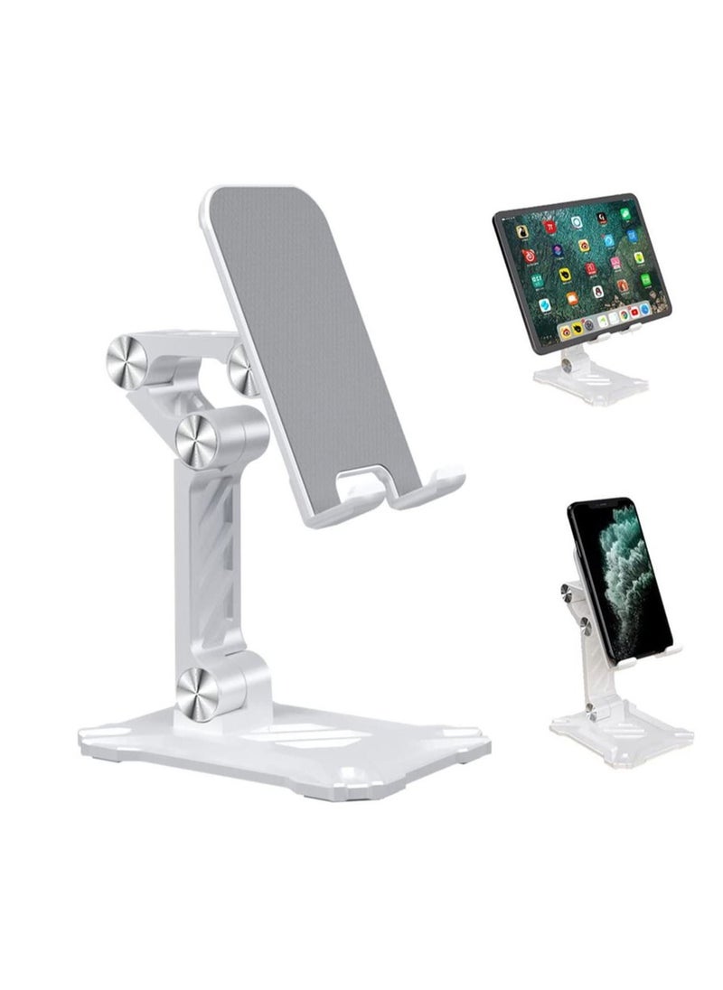 Excefore Phone Stand for Desk, Foldable Desktop Mobile Phone Stand Angle Height Adjustable, Office Phone Holder Cradle Dock Compatible with 4.7"-13" iPhone/Smartphone/iPad/Tablet  - Image 2