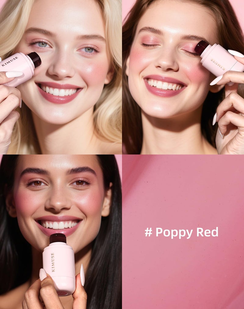 KIMUSE Jelly Cheek & Lip Tint, Watercolor Blush, Multi-Use Makeup, Tint for Cheeks, Lips & Eyes, Lightweight, Sheer & Buildable Color, Vegan Formula, Cruelty-Free - Image 2