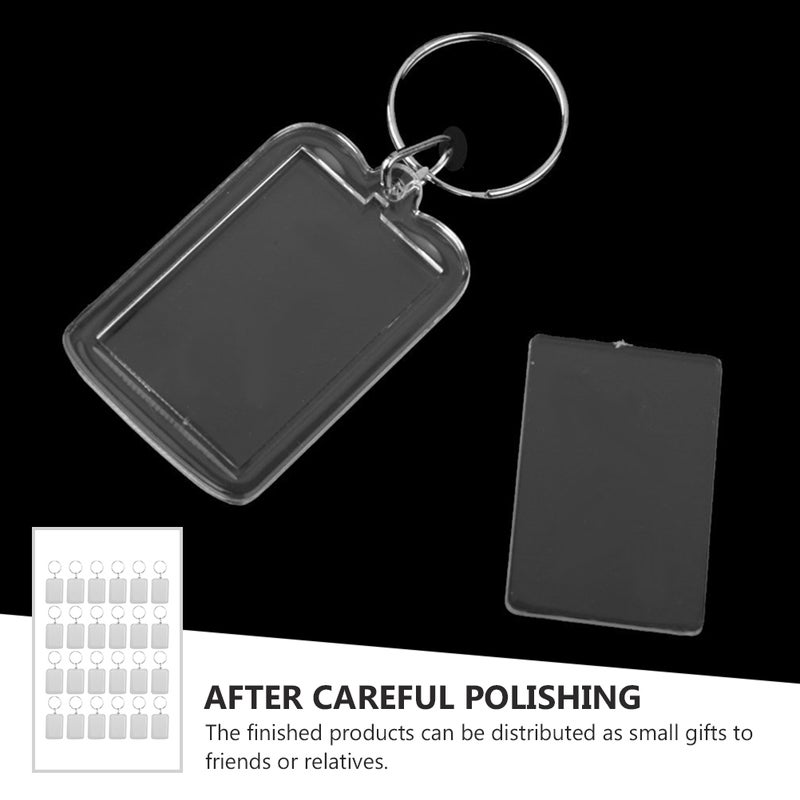 20PCS Photo Frame Keyring Transparent Hanging Photo Insert Keychains - Image 5