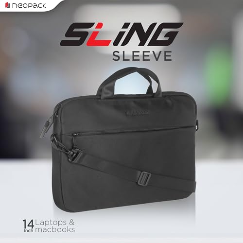 Neopack Sling Sleeve 14-Inch Laptop Bag Compatible with Upto 14.2" Magbooks and 13" Notebooks - HP, Dell Asus, Lenovo, Samsung, Toshiba, Compaq & More (Black) - Image 2