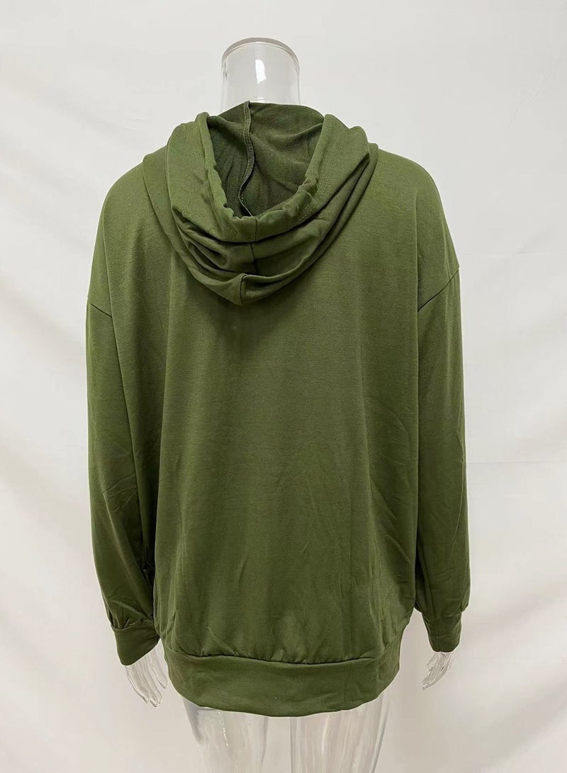 Loquat Autumn And Winter New Zipper Women's Casual Solid Color Hoodie - Image 2