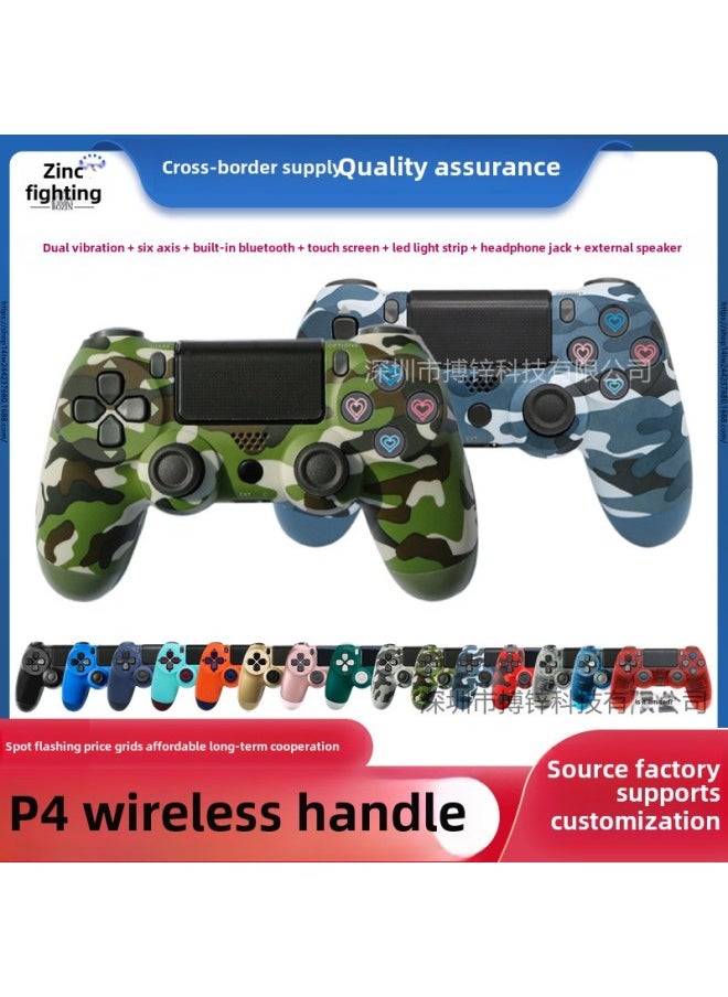 Generic - Preferred PS. 4 Game Handle Six Axis Dual Vibration P4 Game Console With Bluetooth Pro Wireless Handle-Product Color:Transparent Red - Image 1