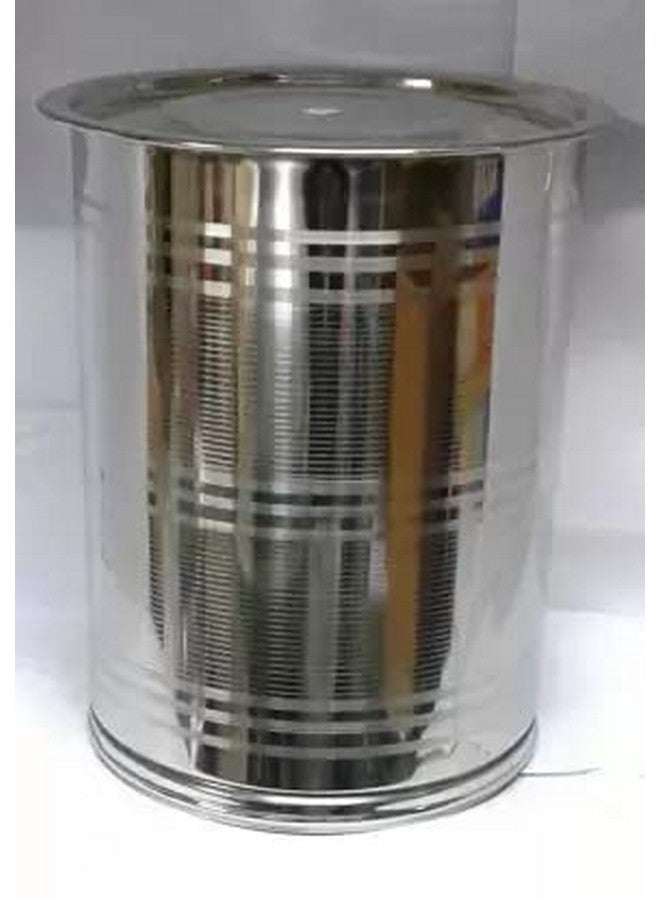 Sonanshi Sonanshi Stainless Steel Atta Tanki/Container/Box/Drum/Pawali/Tanki with Lid (30 Litre)  - Image 3