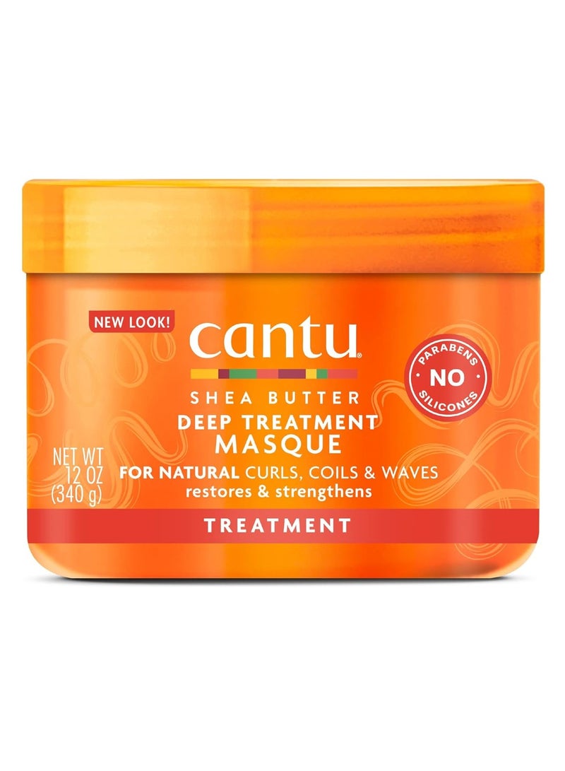 Cantu Deep Treatment Masque 12 oz & Leave-In Conditioning Repair Cream 16 oz Bundle for Natural Hair - Image 3