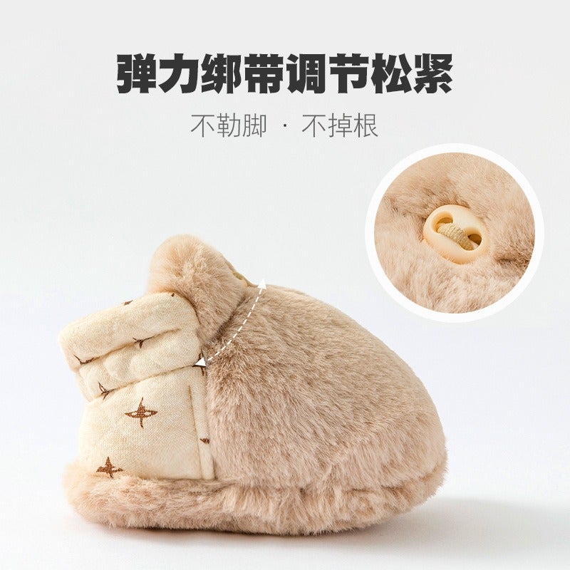 Zuo Zuo Mian Baby Winter Cotton Shoes for Toddlers, Newborn Warm Soft Sole Anti-Shedding Booties for Autumn and Winter - Image 4