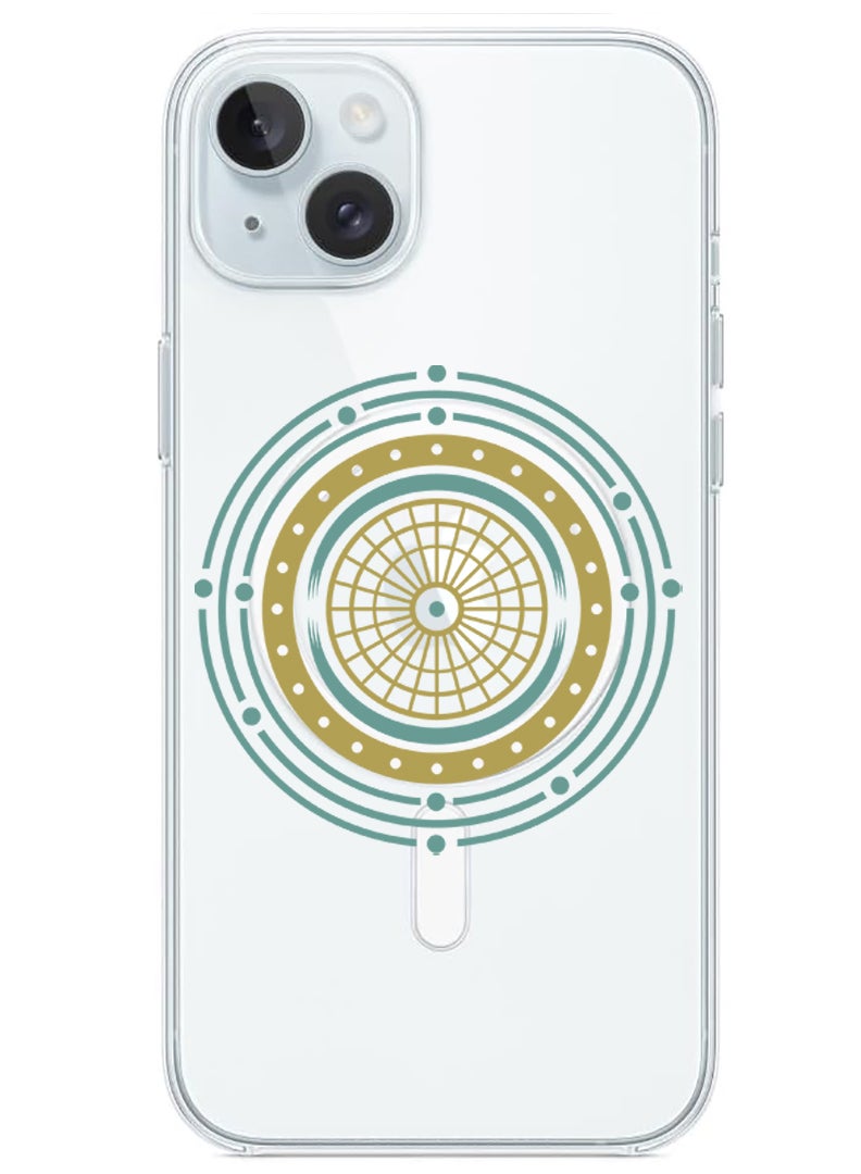 Theodor Magnetic Case for iPhone 15 6.1-inch Compatible with MagSafe Wireless Charging, Shockproof Phone Bumper Cover Mandala 2 - Image 1