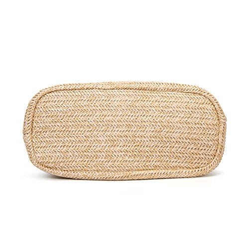GL-Turelifes Medium Straw Bag Hand Weave Beach Handbag Summer Crossbody Shoulder Bags Bucket Tassel Totes for Women - Image 4