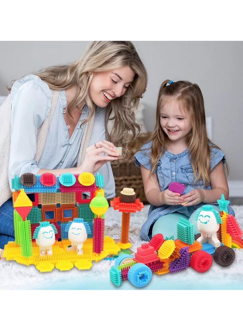 Bristle Shape Building Blocks Set 80PCS – Stickle Bricks, Montessori STEM Toys for Kids, Plug-in Construction Toys, Creative Bulk Building Bricks, Early Educational Toy for Boys & Girls  - Image 3
