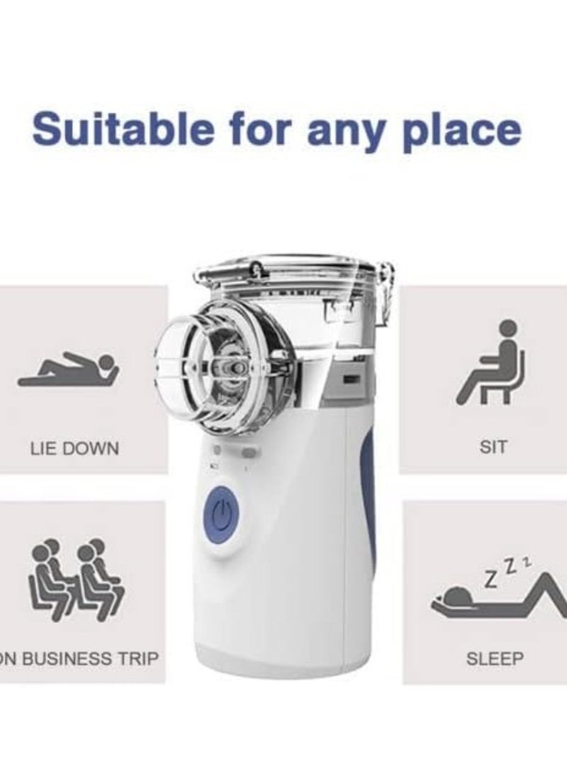 JAJEEK "Portable Ultrasonic Mesh Inhaler – Quiet Handheld Nebulizer for Adults & Kids, Ideal for Travel & Household Use (T1-Grey)" - Image 4