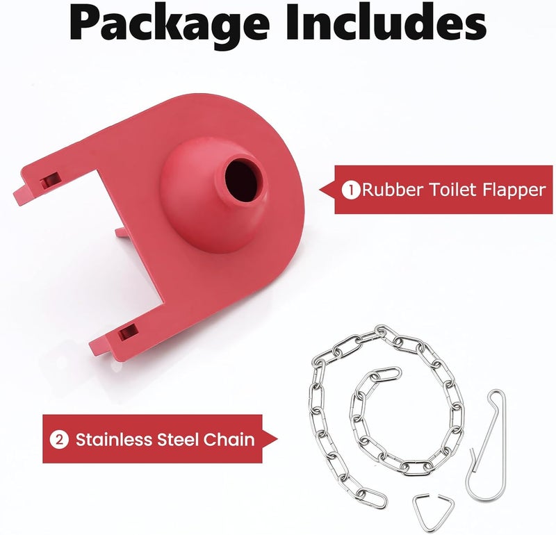 OasisFlow Store 2 Inch Shark Fin Toilet Flapper Compatible with Kohler GP1078440, Toilet Flapper Replacement Part, for Kohler Toilet Tank Parts Red (1 Pack) - Image 5