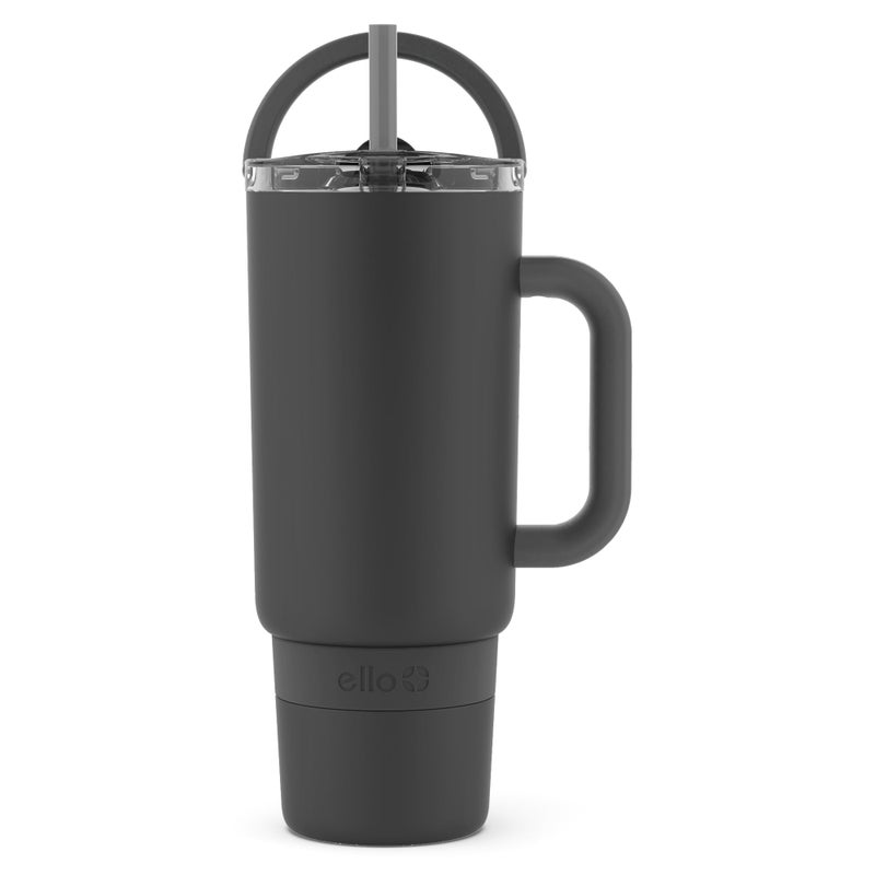 Ello Ello Port 40oz Tumbler with Carry Loop & Integrated Handle, Vacuum Insulated Stainless Steel Reusable Water Bottle,  - Image 1