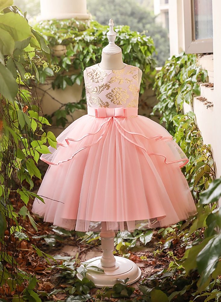 Loquat Bow-tied children's Princess gauze dress  - Image 1