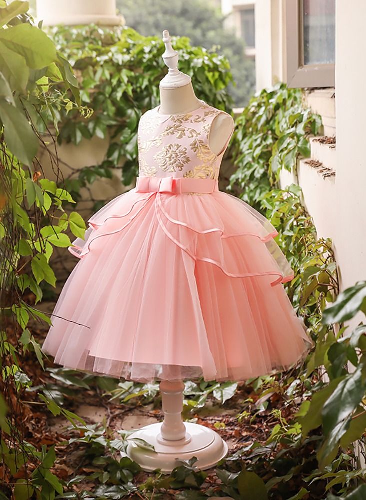 Loquat Bow-tied children's Princess gauze dress  - Image 3