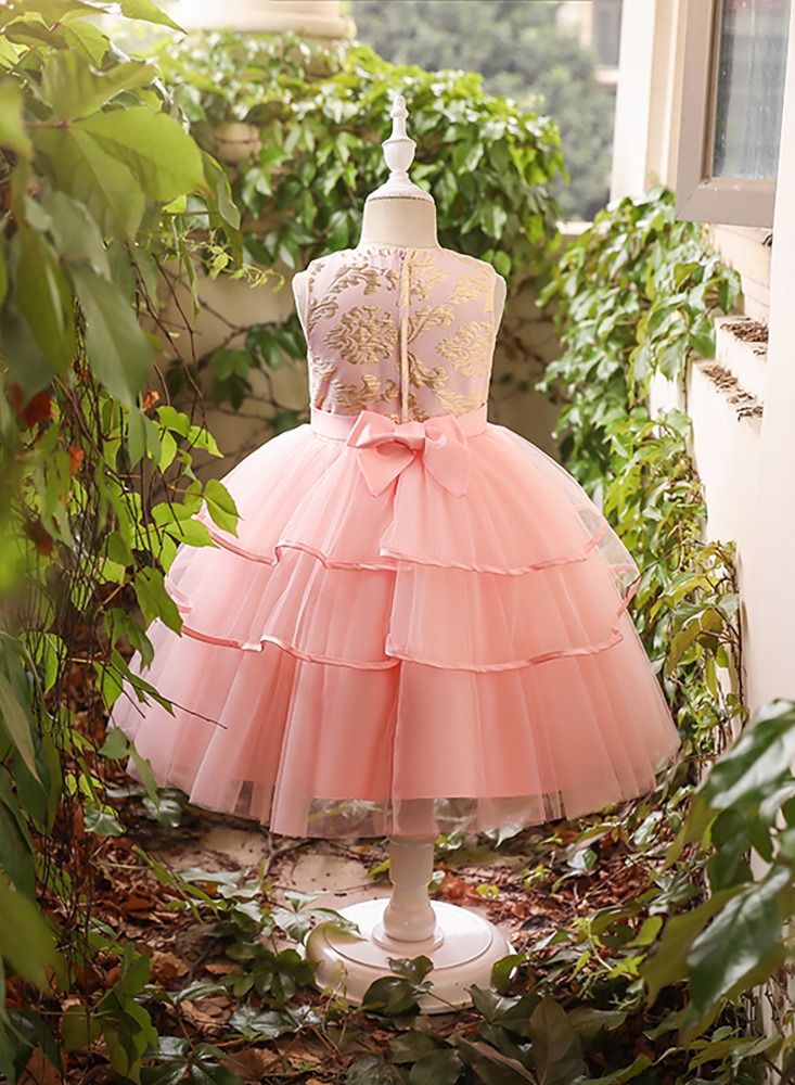 Loquat Bow-tied children's Princess gauze dress  - Image 2