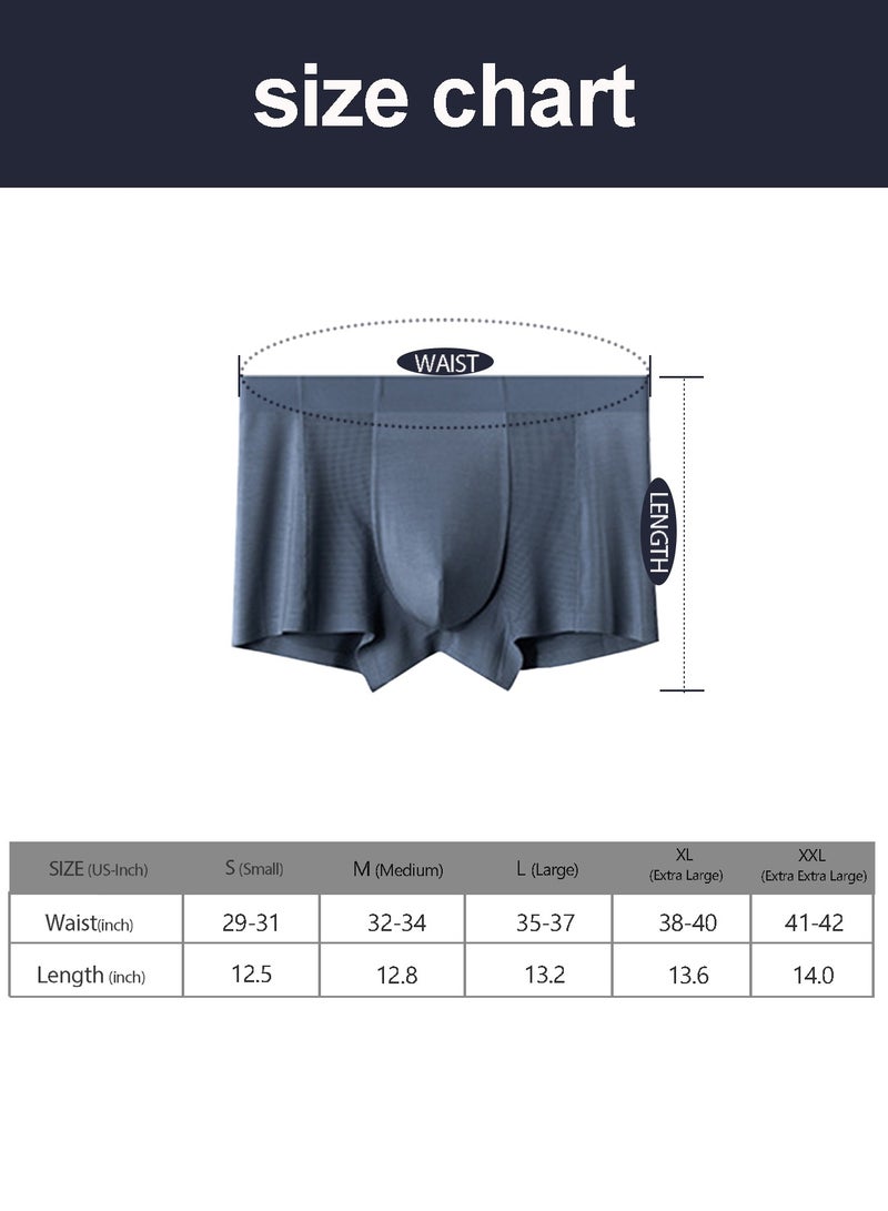 infino بوكسر رجالي من مودال للتنفس - 5 قطع، ملابس داخلية صيفية ناعمة مع شبكة وخصر مرن (المقاس: S) - Image 4