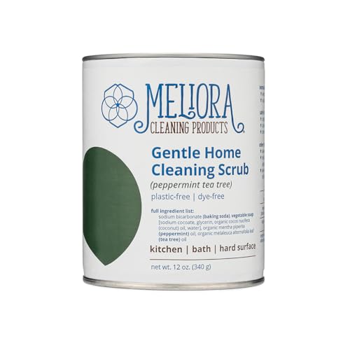 Meliora Cleaning Products Gentle Home Cleaning Scrub Powder, Peppermint Tea Tree - Image 1