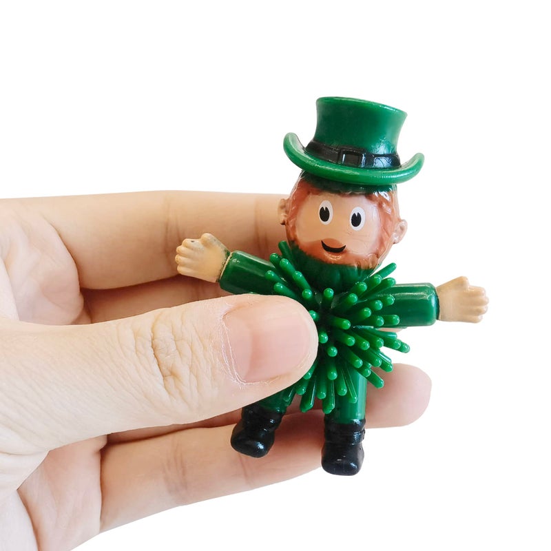 Cherislpy 12Pcs St Patrick's Day Mini Leprechaun Toys,Squeeze Porcupine Toys Stress Relief Fidget Toy for Kids Boys St Patrick's Day Party Favor,Home Decor(Old Men) - Image 3
