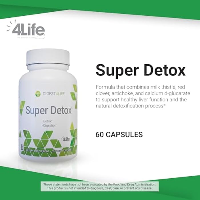 4Life Super Detox, Dietary Supplement, Supports Detoxification and Liver Function with Artichoke, Calcium D-Glucarate and Milk Thistle - 60 Capsules - Image 3