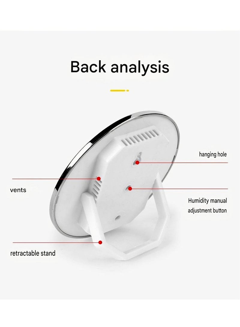 Precise Indoor/Outdoor Thermometer & Humidity Monitor – Large Analog Wall & Tabletop Dial – Weather Station for Home, Baby Room, Greenhouse & Office - Image 4