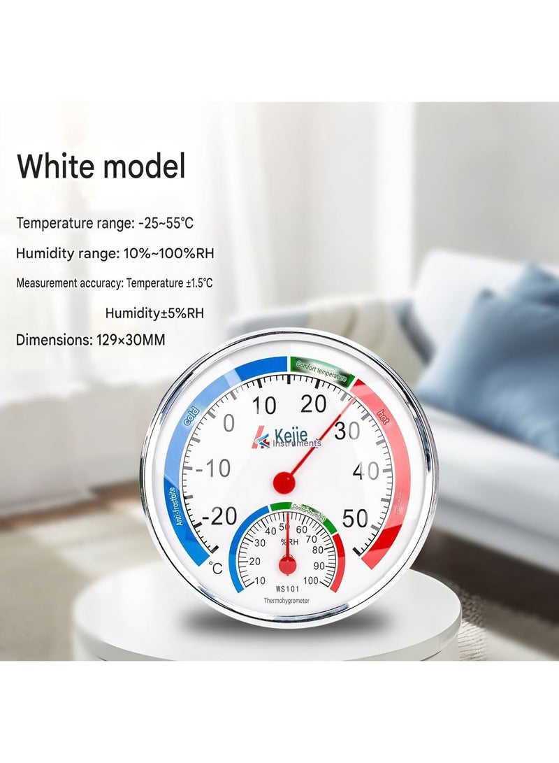 Precise Indoor/Outdoor Thermometer & Humidity Monitor – Large Analog Wall & Tabletop Dial – Weather Station for Home, Baby Room, Greenhouse & Office - Image 3