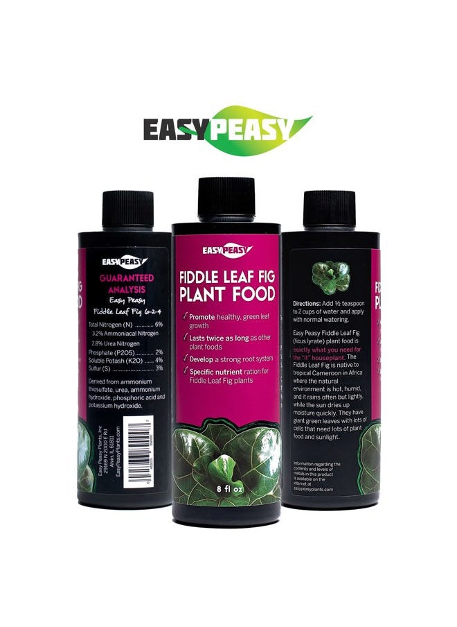 Easy Peasy Fiddle Leaf Fig Plant Food 6-2-4, Fast-Acting houseplant Fertilizer for Ficus Lyrata and Ficus Audrey, High Concentrate Balance Nutrient Plant Food  - Image 2