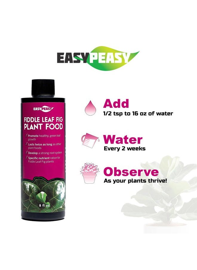 Easy Peasy Fiddle Leaf Fig Plant Food 6-2-4, Fast-Acting houseplant Fertilizer for Ficus Lyrata and Ficus Audrey, High Concentrate Balance Nutrient Plant Food  - Image 4