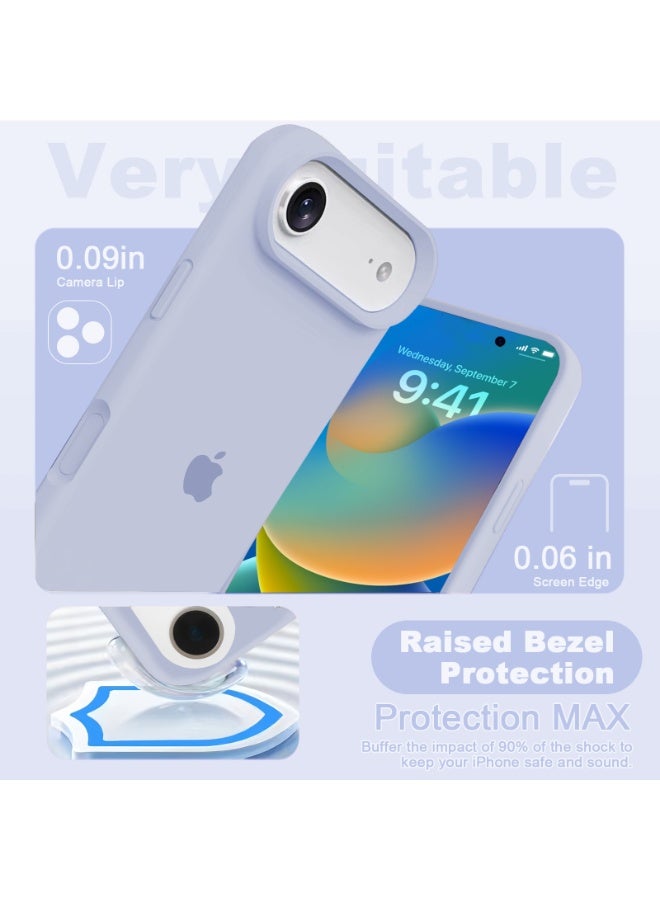 ULELAY iPhone Air Protective Case, Silicone Material, Shock-Resistant with Camera Lens Protection and Control Button Coverage, Anti-Shock Mobile Phone Protective Cover, Compatible with MagSafe Accessories, Light Lavender - Image 4