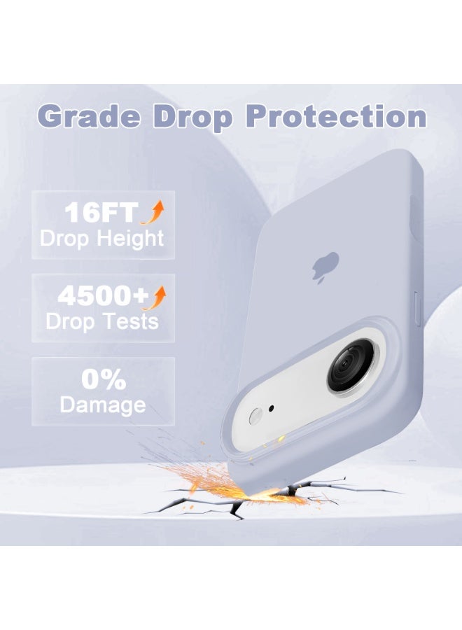 ULELAY iPhone Air Protective Case, Silicone Material, Shock-Resistant with Camera Lens Protection and Control Button Coverage, Anti-Shock Mobile Phone Protective Cover, Compatible with MagSafe Accessories, Light Lavender - Image 3