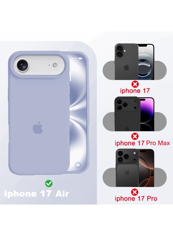 ULELAY iPhone Air Protective Case, Silicone Material, Shock-Resistant with Camera Lens Protection and Control Button Coverage, Anti-Shock Mobile Phone Protective Cover, Compatible with MagSafe Accessories, Light Lavender - Image 2