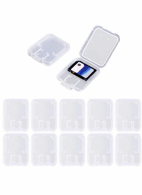 Memory Card Cases, Tf Single Card Small White Box, Big Card Small White Box, Clear Plastic Memory Card Case, for SD Micro SD T-flash Card, 10pcs