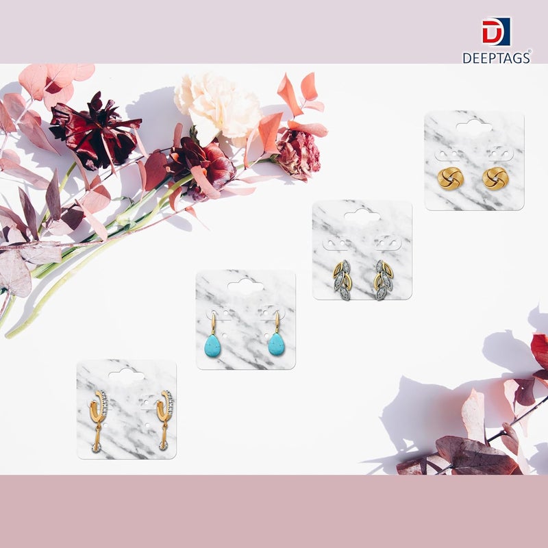 DEEPTAGS Jewellery Display Cards for Earring, Bracelet, Jewelry, Necklace - White, 200 PCS - Image 5