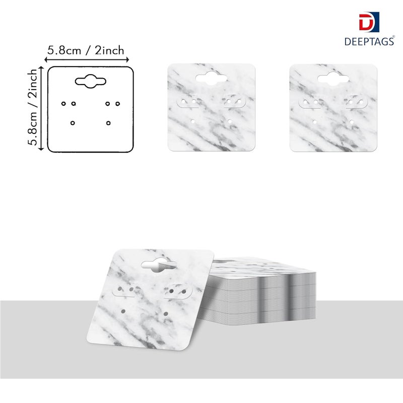 DEEPTAGS Jewellery Display Cards for Earring, Bracelet, Jewelry, Necklace - White, 200 PCS - Image 3