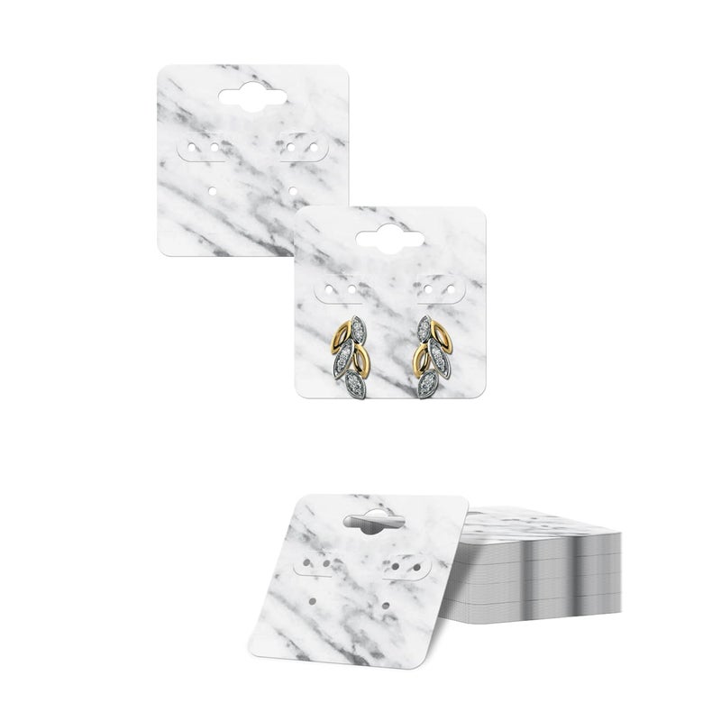 DEEPTAGS Jewellery Display Cards for Earring, Bracelet, Jewelry, Necklace - White, 200 PCS - Image 1