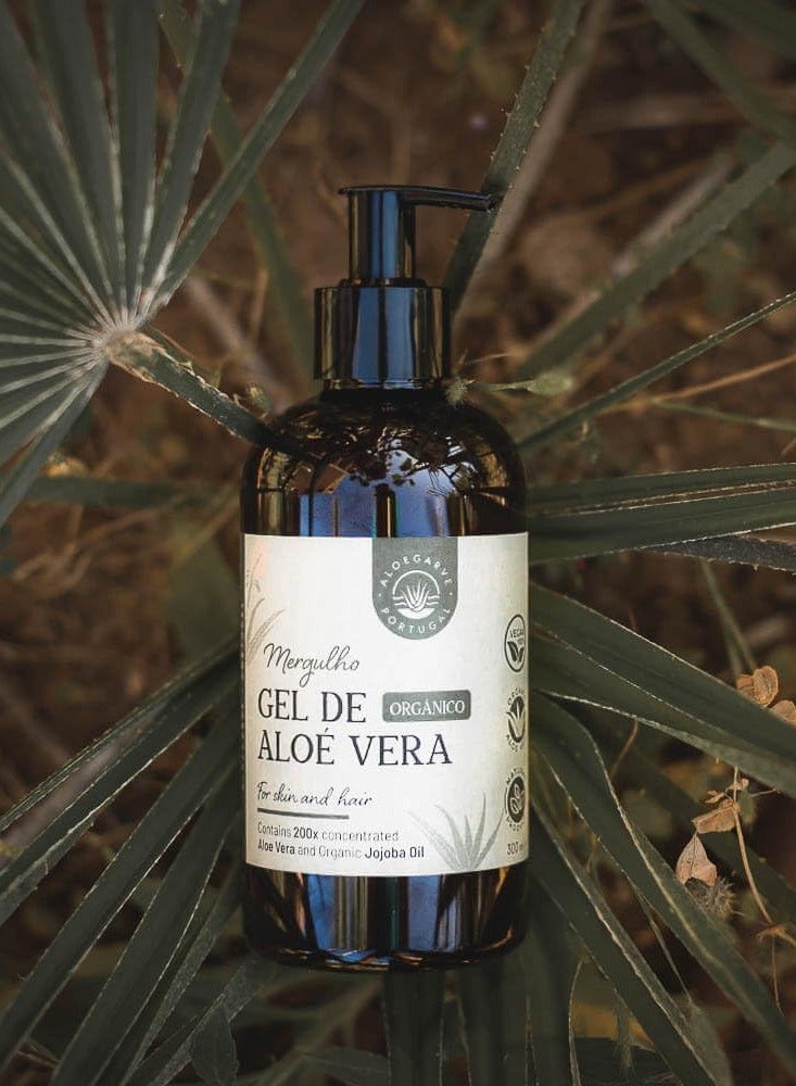 ALOEGARVE Highly Concentrated Organic Aloevera Gel - Made in Portugal - Face and Body Moisturizer Gel With Jojoba Oil, Vitamin E, and Mergulho - 300ML Bottle  - Image 4