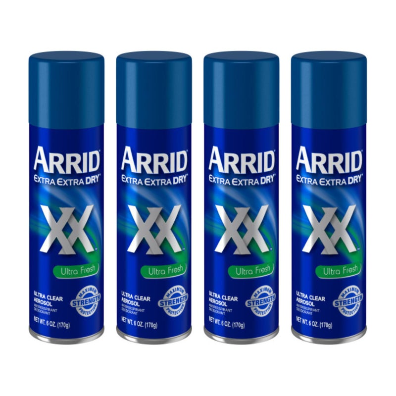 ARRID XX Ultra Clear AntiPerspirant Deodorant Spray Ultra Fresh 6 oz Pack of 4 - Image 3