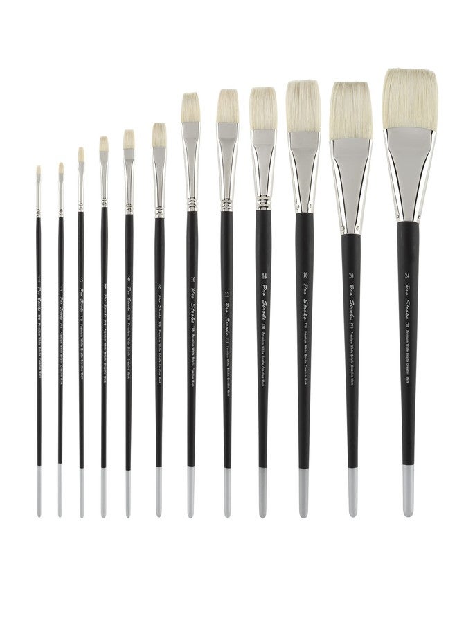 Creative Mark Pro Stroke Premium White Chungking Hog Bristle Artist Paint Brush - Bright Set of 5 - Natural Bristle Brush w/Great Control Suitable for Oils, Watercolors, Acrylics, Alkyds, Caseins - Image 4