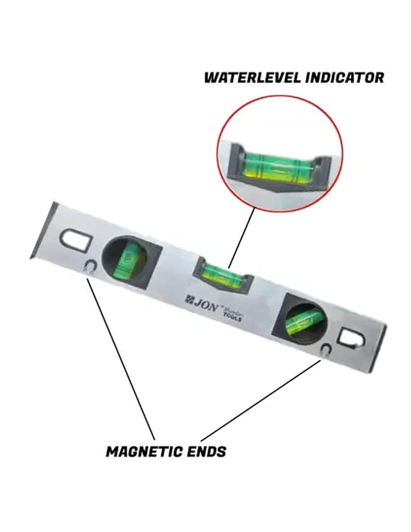 Coach & Pep 12inch water level Indicator/Aluminium scale Magnetic Carpenter's Level (30 cm) /Magnetic Carpenter's Level indicator for Home Renovation. - Image 4