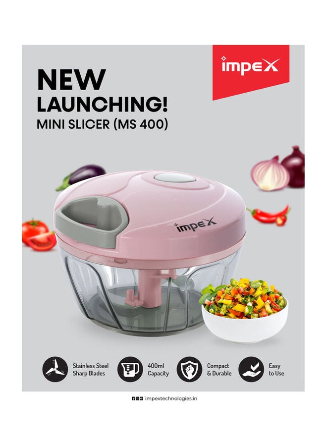 Impex Mini Slicer And Chopper Multicolour 400ml - Image 3