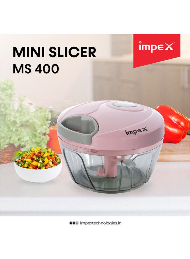 Impex Mini Slicer And Chopper Multicolour 400ml - Image 2