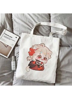 Original God Maple Leaf Surrounding Q Canvas Bag Cartoon Cute Student Schoolbag Secondary Diy High Color Value Shoulder Handbag-Specifications:Standard-Color:17 Ordinary Model-durable*/*no Zipper**