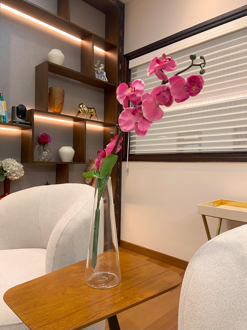 LABZIO Home Glass Vase for Flowers & Plants (Transparent, 30 cm X 10 cm) - Living Room Glass Vase Pot for Water Plants Home Decor Dining Table Decoration Bedroom Hall Aesthetic House Warming Gift - Image 3