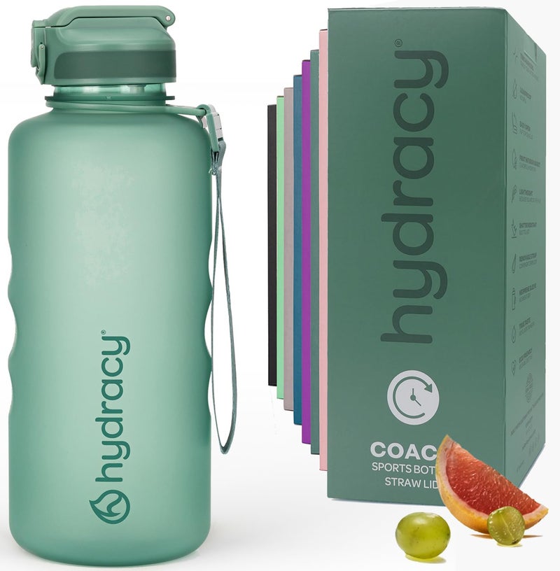 Hydracy 2L Large Water Bottle, Shatterproof, BPA Free Tritan Plastic, Leakproof, Zero Condensation, With Detachable Carry Strap, Spillproof Lid, Convenient Silicon Spout, Ideal for Gym, Yoga - Image 1